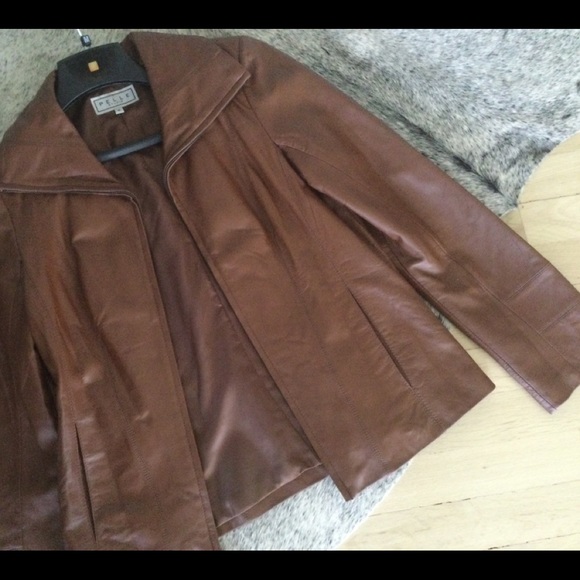 Chic soft retro leather jacket - Picture 2 of 9